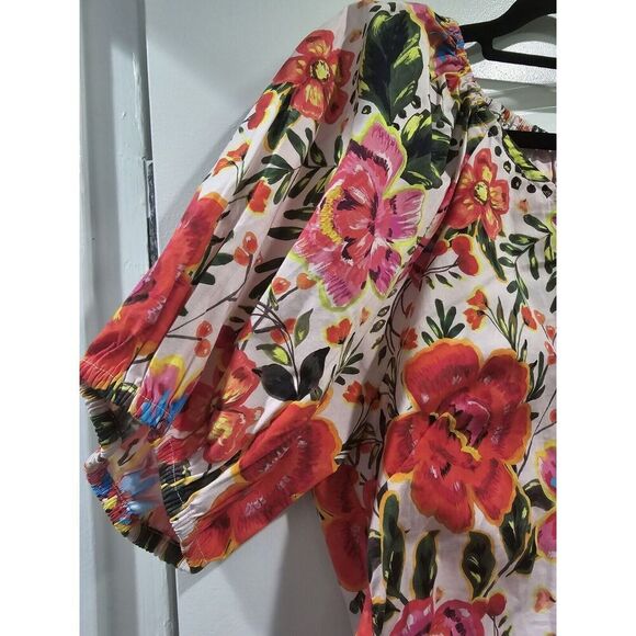 LEOTA Elsa Floral Print Stretch Organic Cotton Top Size 2X NWT MSRP $138 - Picture 7 of 13